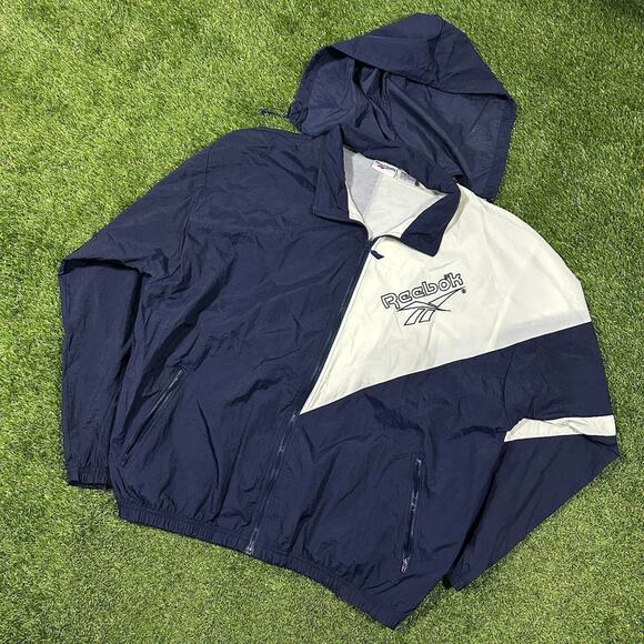 Vintage Reebok Windbreaker Tuckable hood - Picture 3 of 4